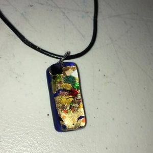 new Verto Di murano Necklace with leather string